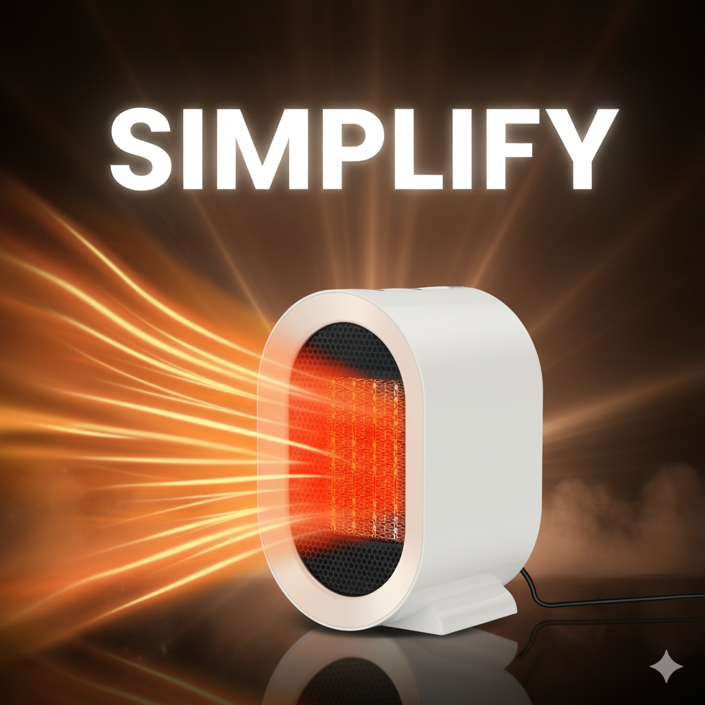 Simplify - Calefactor de cerámica PTC de 1200 W blanco ®
