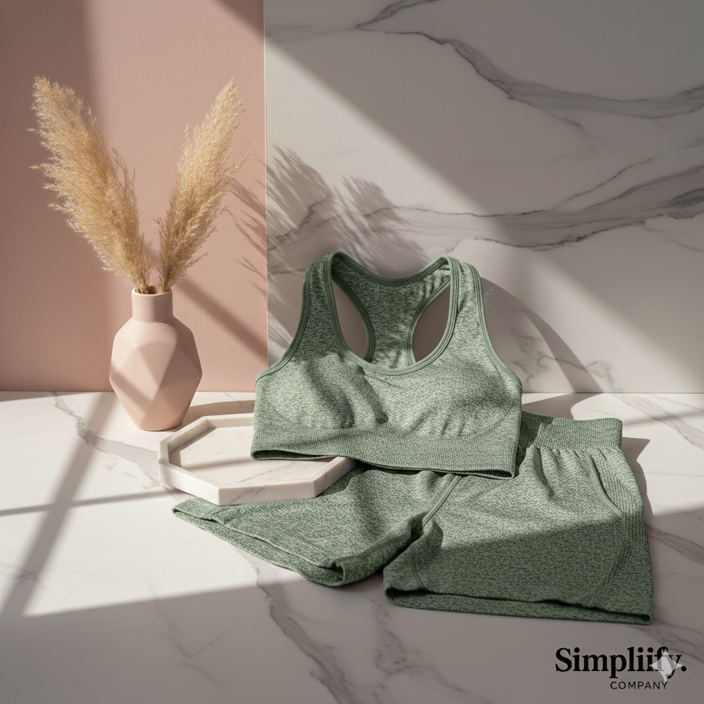 Simplify - Conjunto deportivo mujer 2pcs verde talla unica ®