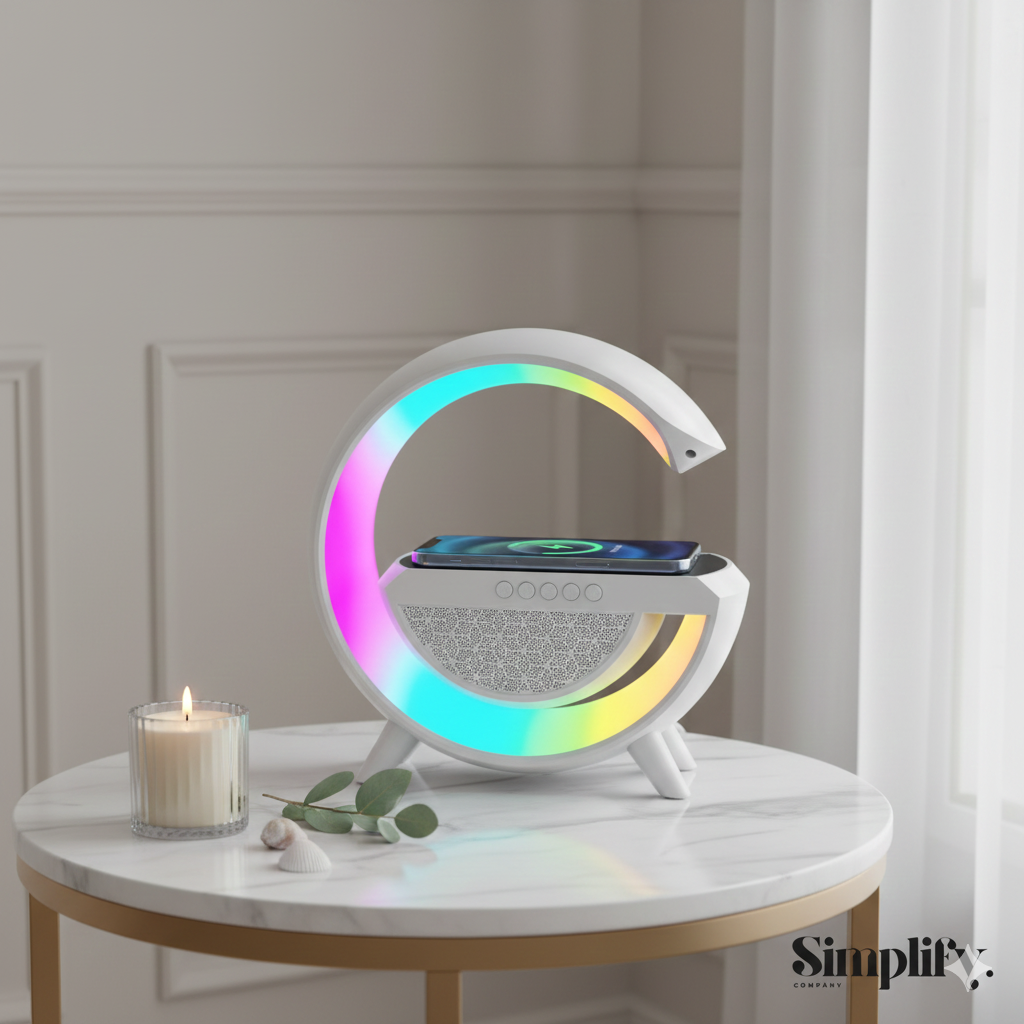 Simplify - Altavoz Bluetooth G 3 en 1 + Cargador inalámbrico + Lámpara Led ®