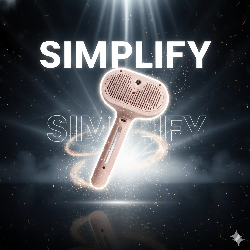 Simplify - Cepillo de vapor para mascotas rosa ®