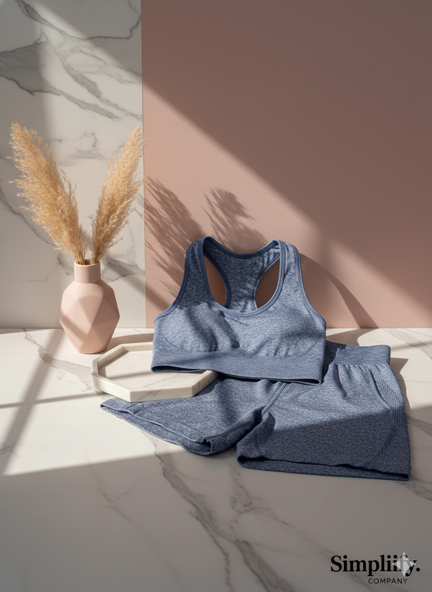 Simplify - Conjunto deportivo mujer 2pcs azul  talla unica ®