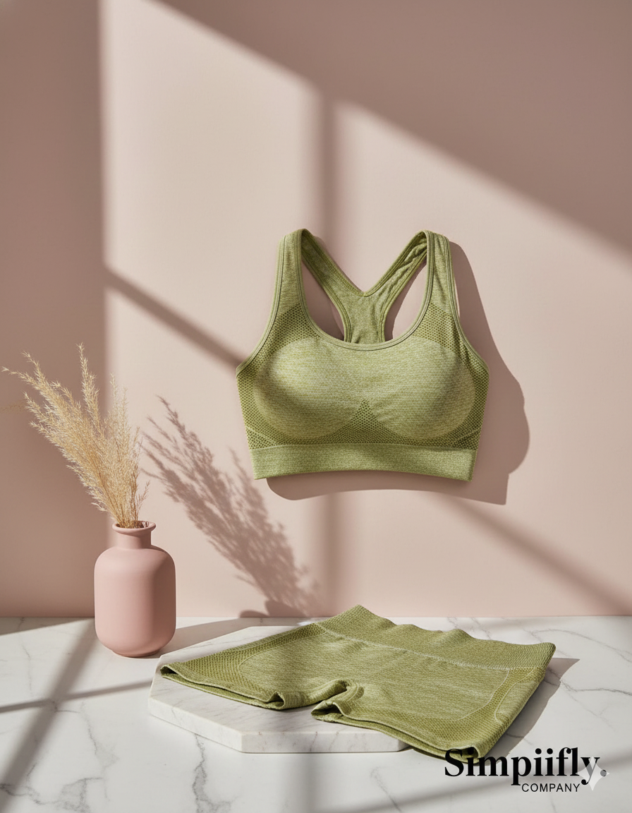 Simplify - Conjunto deportivo mujer 2pcs khaki talla unica ®