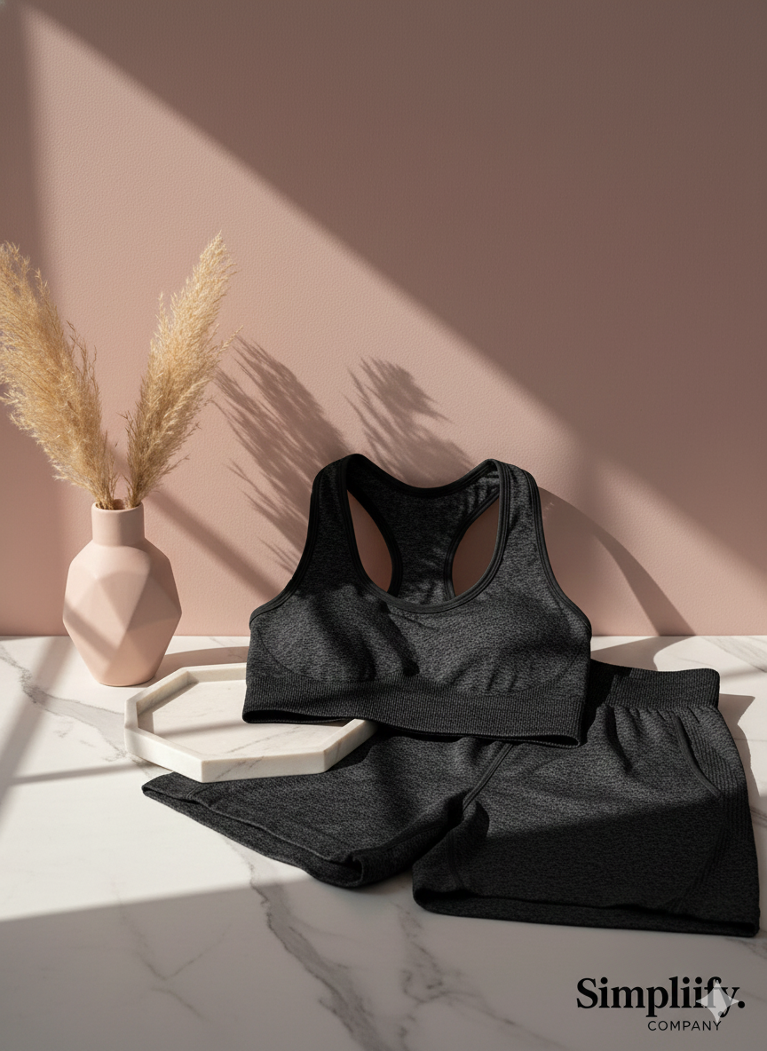 Simplify - Conjunto deportivo mujer 2pcs negro talla unica ®