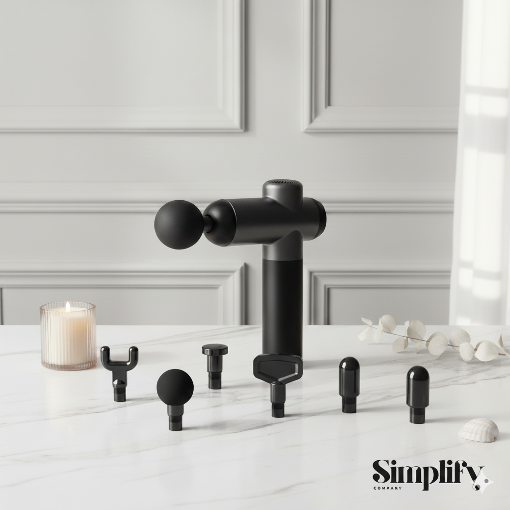 Simplify - Pistola de masaje con maletín + cabezales ®